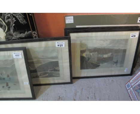 Group of Welsh interest prints after Daniell.  Four framed, one unframed. (5)(B.P. 24% incl. VAT)
