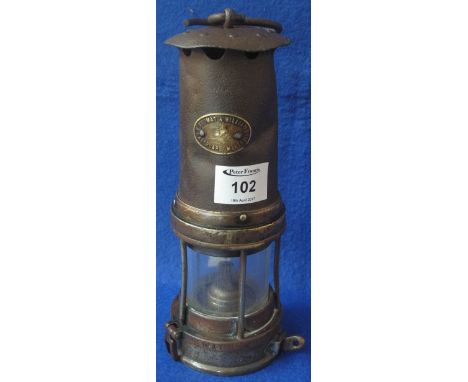 Thomas and Williams of Aberdare brass miner's safety lamp.(B.P. 24% incl. VAT)