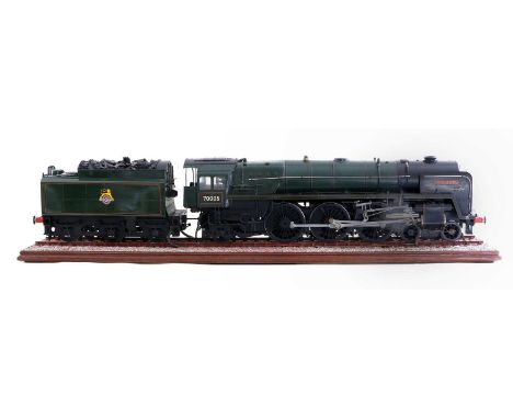 Kit/Scratch Built 3 1/2" Gauge Live Steam Riddles Britannia Class Locomotive fine scale model, finished in green as British R