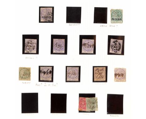 Manuscript Cancels. 1876-90 Stamps (mainly 1d values) with manuscript cancels of Wesley (3), Colihaut, Vieille Case, Rosalie,