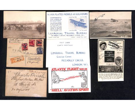 1911-22 Covers, postcards and ephemera, including 1911 Aerial Post card with triangular "SCOTCH / 6" handstamp (faults), 1912