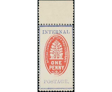 1898 (June) 1d Cheque stamp setting II, perf 12, reverse with "X/A" control, further control "1" at left 12mm below the "X/A"