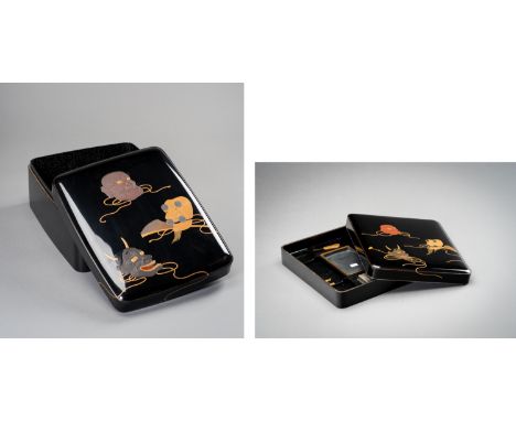 SOTETSU: A RARE SET OF TWO LACQUER BOXES, EARLY TAISHO PERIODBy Sotetsu X (1862-1926), signed Sotetsu XJapan, dated 1922. Con