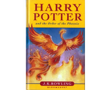 Harry Potter And The Order Of The Phoenix by J. K. Rowling, First Edition 2003, Hardcover. Sold on behalf of Michael Sobell C