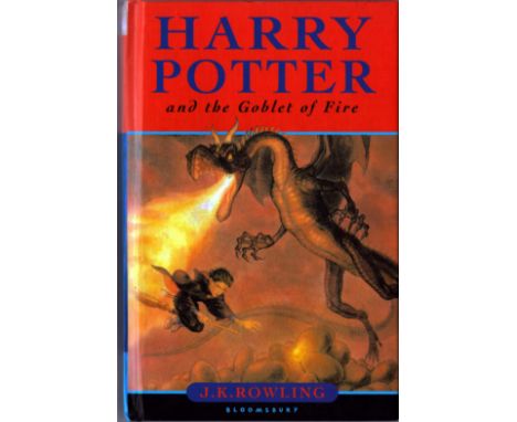 Harry Potter and the Goblet of Fire by J. K. Rowling, First Edition 2000, Hardcover. Sold on behalf of Michael Sobell Cancer 