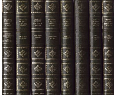 Collection of 8 Charles Dickens novels, including titles of Old Curiosity Shop Volume 1 and 2, Christmas Books, Martin Chuzzl