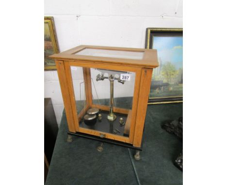 Cased scientific scales