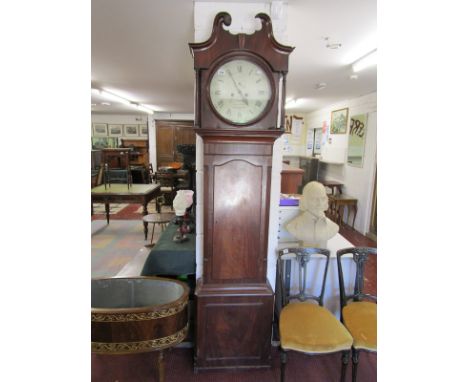 18C mahogany 8 day Grandfather clock - S Hill Sheffield circa 1780