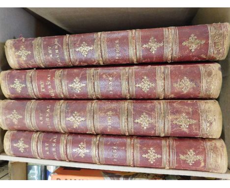 Box: Art journal 1851-52, 1854-55, 4 vols, mixed condition