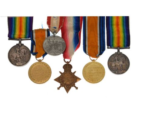 British First World War family medal group comprising; trio to Private J.T. Jones, Royal Fusiliers (SR-9603 PTE. J.T. JONES. 