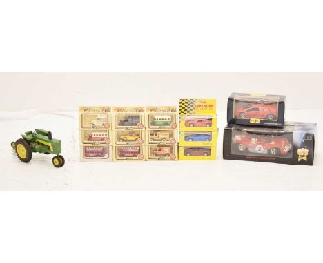 Mixed quantity of boxed diecast model vehicles to include; Lledo 'Days Gone', Maisto Supercar Collection, 1950s John Deere di