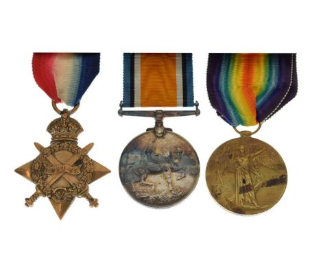 British First World War medal trio to Private A.G. Holcombe, 21st Battalion, London Regiment (First Surrey Rifles) comprising