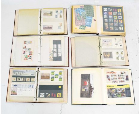 Six albums of GB postage stamps maids, Royal Mail presentation packs and Presentation Philatelic Services Sothebys Collection