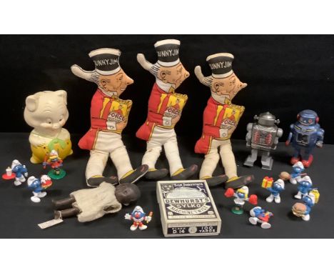Advertising and Collectibles; an Elgreave piggy bank, c.1950; a pedigree 1950's doll; a Yone toy robot, made in Japan, and an