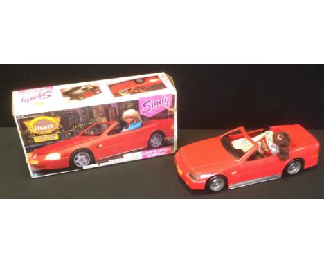 Toys - a Sindy toys Light and sound sportscar, with growing hair doll c.1990 