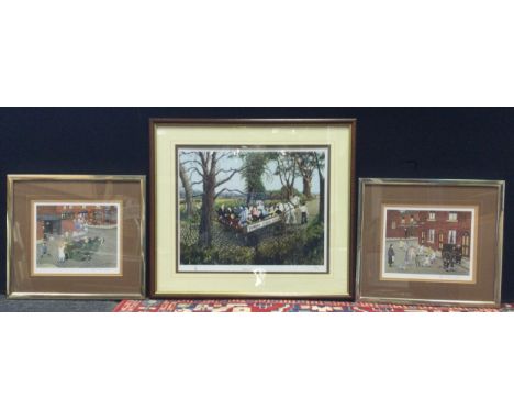 Tom Dodson, by and after, Sunday School Outing, signed limited edition, 142/850,  37cm x 47cm;  another pair conforming Rag a