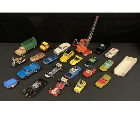 Corgi Toys - Diecast vehicles, The Green Hornets Black Beauty;  Batmobile, Ford Mustang Fastback 2+2; Pennyburn tools trailer