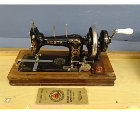 Vintage Vesta sewing machine with booklet and case&nbsp;