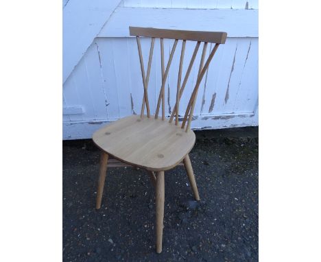 Ercol John Lewis oak Shalstone dining chair (one broken back spindle as pictured)&nbsp;