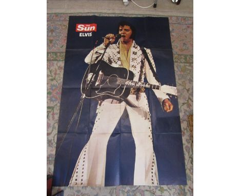 Large Elvis poster from The Sun newspaper 152x100cm