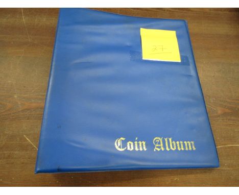 blue coin collectors album with 3 x five pound coin first day covers&nbsp;