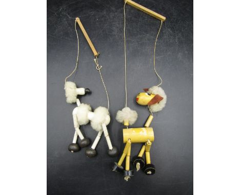 2 vintage hand made puppets