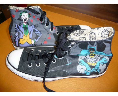 Batman Vs The Joker DC Comic Converse high tops, size 9 as new.&nbsp;