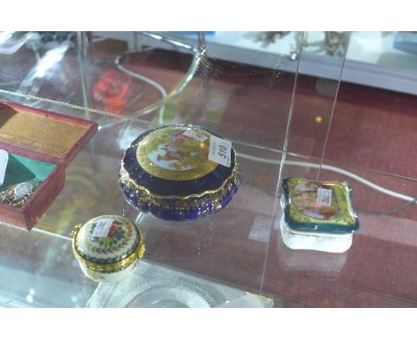 Three porcelain limoges trinket boxes  (af chips)