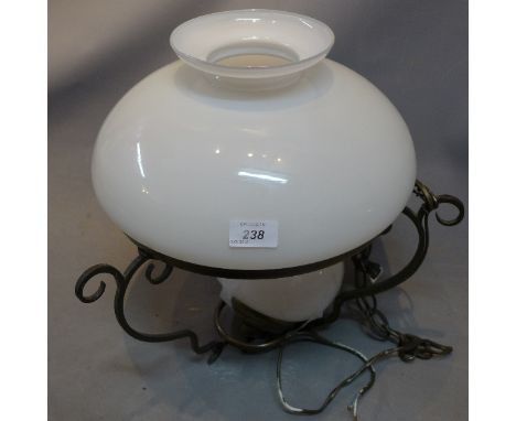 A Victorian style opaque glass ceiling light/ lantern.