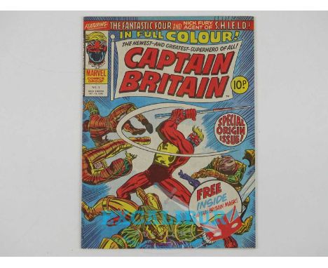 CAPTAIN BRITAIN #1 - (1976 - MARVEL/BRITISH) - Dated October 13th - FREE GIFT INCLUDED - First appearance of Captain Britain 