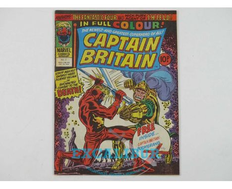 CAPTAIN BRITAIN #2 - (1976 - MARVEL/BRITISH) - Dated October 20th - FREE GIFT INCLUDED - Second appearance &amp; origin of Ca