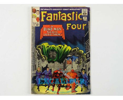 FANTASTIC FOUR #39 - (1965 - MARVEL - UK Cover Price) - Daredevil, Doctor Doom appearances - Jack Kirby cover and interior ar