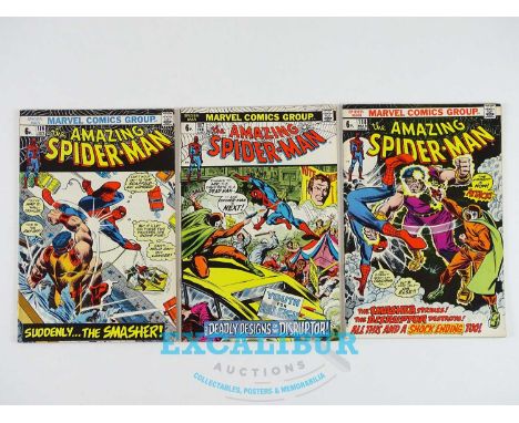 AMAZING SPIDER-MAN #116, 117, 118 - (3 in Lot) - (1973 - MARVEL - UK Price Variant) Includes Smasher, Disruptor appearances -