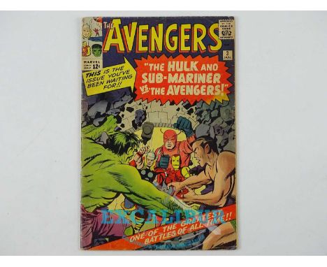 AVENGERS #3 - (1964 - MARVEL) - First Hulk / Sub-Mariner team-up (Defenders) + Iron Man, Thor, Hulk, Ant-Man, Wasp. Fantastic