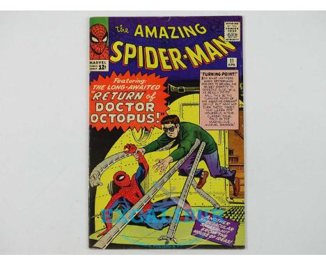 AMAZING SPIDER-MAN #11 - (1964 - MARVEL) - Second appearance of Doctor Octopus - Steve Ditko cover and interior art - Flat/Un