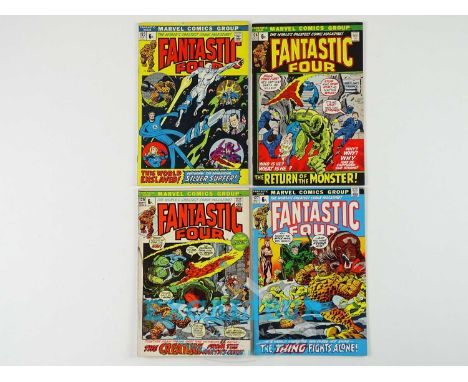 FANTASTIC FOUR #123, 124, 126, 127 (4 in Lot) - (1972 - MARVEL - UK Price Variant) - Includes Fantastic Four origin retold + 