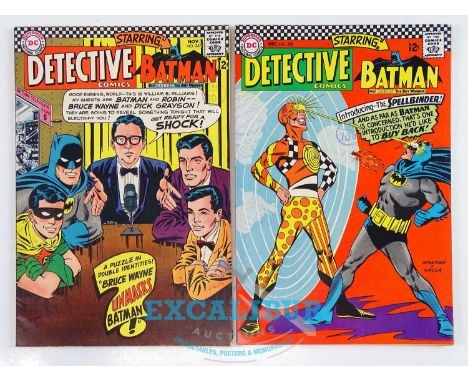 DETECTIVE COMICS: BATMAN #357 &amp; 358 - (2 in Lot) - (1966 - DC - UK Cover Price) - Includes First appearance of Spellbinde