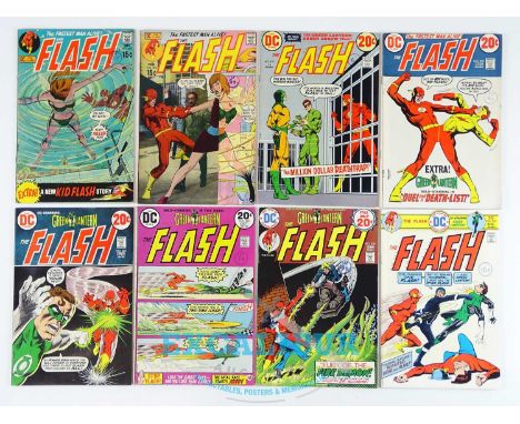 FLASH #202, 203, 219, 220, 222, 223, 230, 235 (8 in Lot) - (1970/75 - DC - UK Cover Price) Includes Kid Flash backup story + 