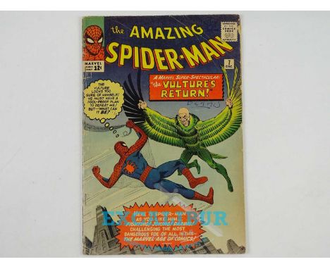 AMAZING SPIDER-MAN #7 - (1963 - MARVEL) - Second appearance of the Vulture - Steve Ditko cover and interior art - Flat/Unfold