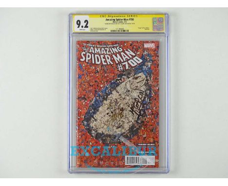 AMAZING SPIDER-MAN #700 - (2014 - MARVEL) - GRADED 9.2 by CGC SIGNATURE SERIES - SIGNED by STAN LEE (Witnessed Signature by C