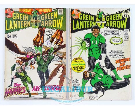 GREEN LANTERN &amp; GREEN ARROW #82 &amp; 87 - (2 in Lot) - (1972/74 - DC - UK Cover Price) - Includes First appearance of Jo