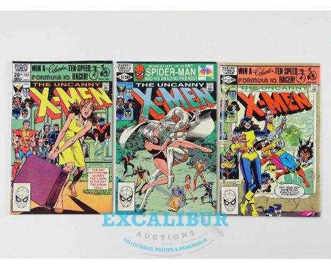 UNCANNY X-MEN #151, 152, 153 (3 in Lot) - (1981/82 - MARVEL  - US Price &amp; UK Price Variant) - Magneto appearance - Dave C