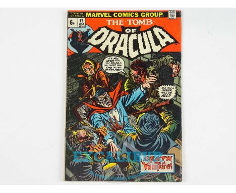 TOMB OF DRACULA #13 - (1973 - MARVEL - UK Price Variant) - HOT Character - Origin of Blade the Vampire Slayer + With Blade du