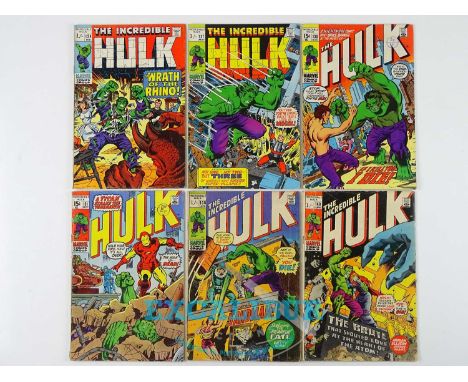 INCREDIBLE HULK #124, 127, 130, 131, 138, 140 (6 in Lot) - (1970/71 - MARVEL - UK Price Variant &amp; UK Cover Price) - Inclu