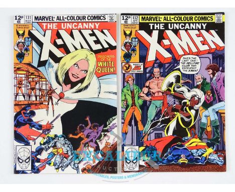 UNCANNY X-MEN #131 &amp; 132 - (1980 - MARVEL - UK Price Variant) - Second appearance Dazzler + Jason Wynegarde is revealed a