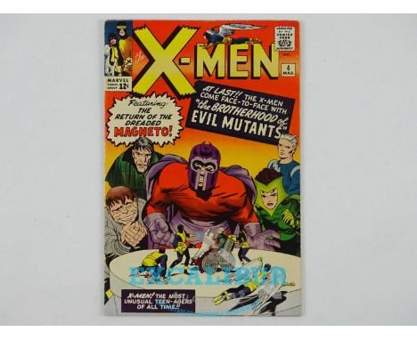 UNCANNY X-MEN #4 - (1964 - MARVEL) - Second appearance of Magneto and the FIRST appearances of Quicksilver, Scarlet Witch, th