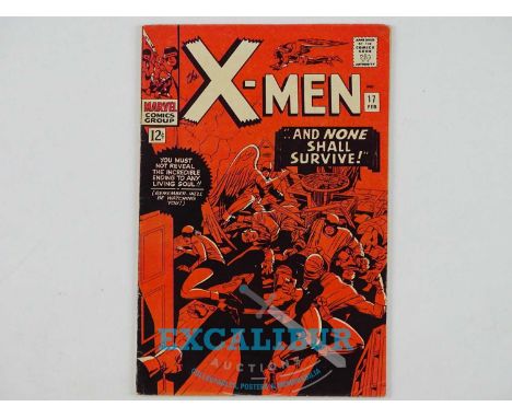 UNCANNY X-MEN #17 - (1966 - MARVEL) - X-Men battle Magneto - Jack Kirby and Dick Ayers cover with Interior art by Kirby (layo