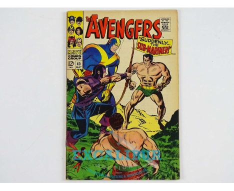 AVENGERS #40 - (1967 - MARVEL) - Hercules and the Sub-Mariner with Black Widow, General Thunderbolt Ross, Mole Man appearance