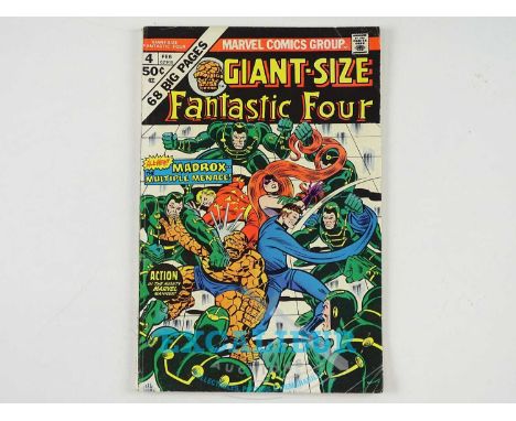 GIANT-SIZE FANTASTIC FOUR #4 - (1975 - MARVEL) - First appearance of Multiple Man (Jamie Madrox), Professor X, X-Men appearan