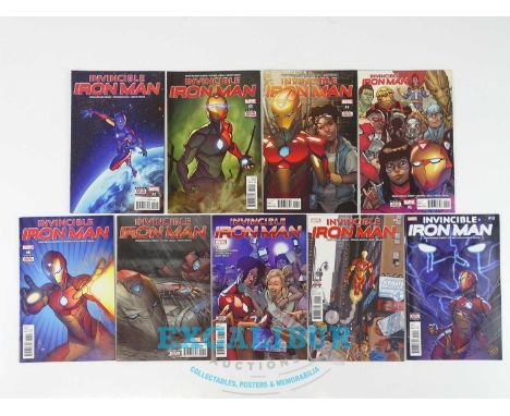 INVINCIBLE IRON MAN #2, 3, 4, 5, 6, 7, 8, 9, 10 (9 in Lot) - (2017 - MARVEL) - KEY Character &amp; Series - ALL Firat Printin